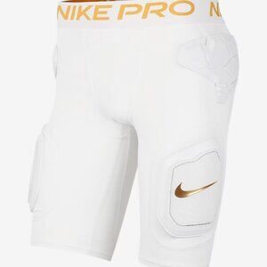Nike Pro Hyperstrong Padded White Gold Football Shorts AQ2732-101 2XL Practice